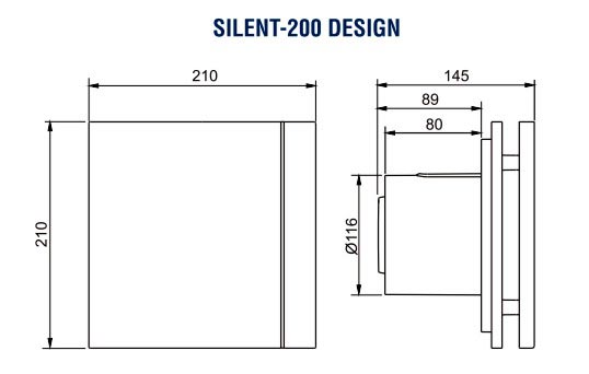 Продаж вентиляторів Soler and Palau серії SILENT-200 CZ DESIGN